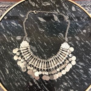 Silver statement necklace